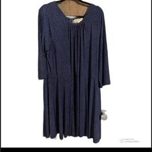 Michael Kors Baby Cheetah Black and Blue Print Dress Size 3x